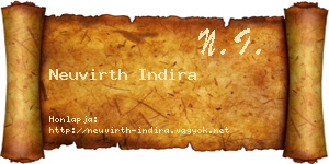 Neuvirth Indira névjegykártya